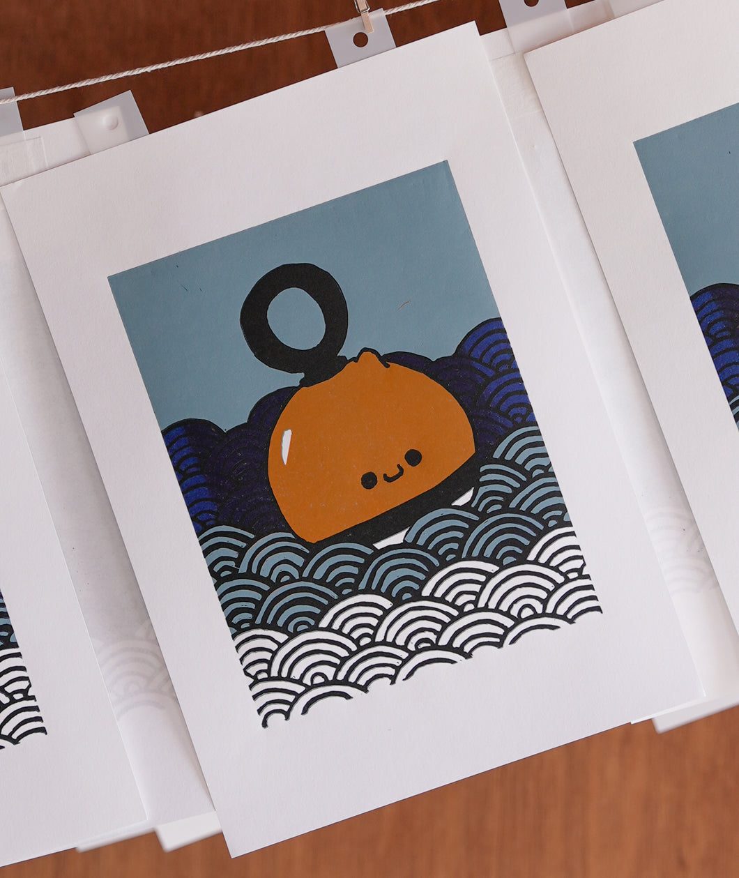 The Buoy Lino Print