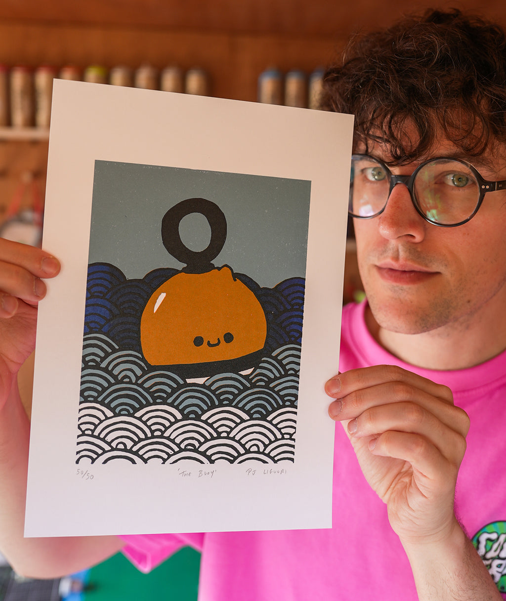 The Buoy Lino Print