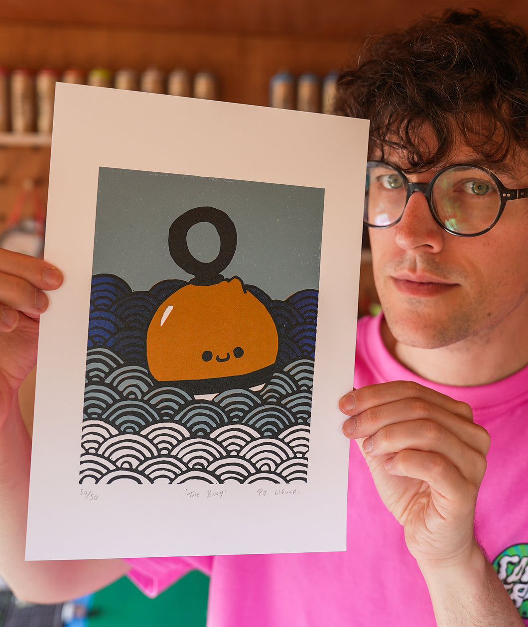 The Buoy Lino Print