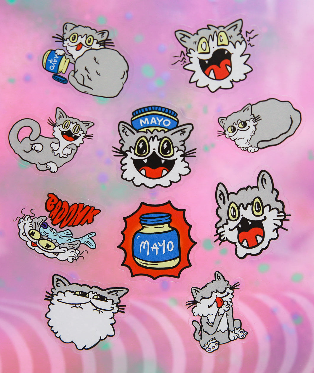Mayo Cat Sticker Pack