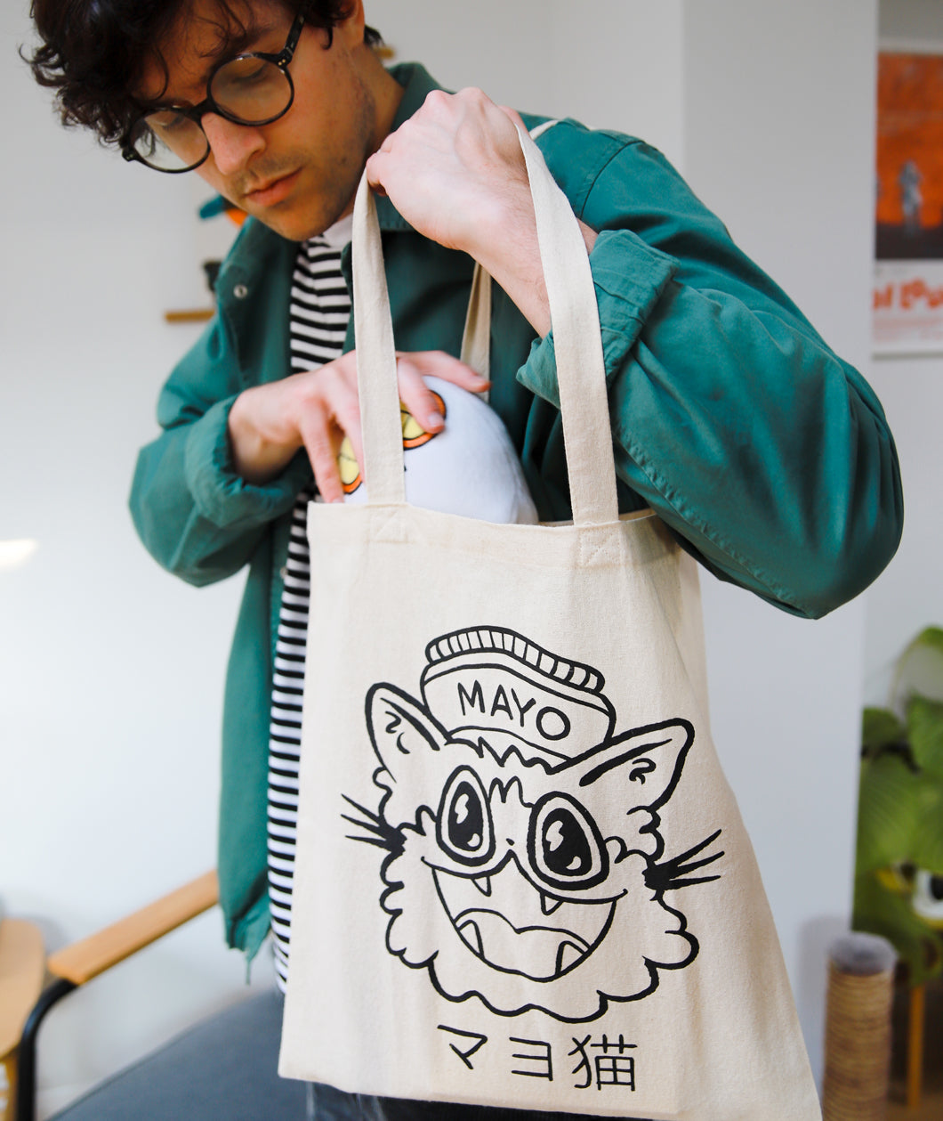 Mayo Cat Tote Bag